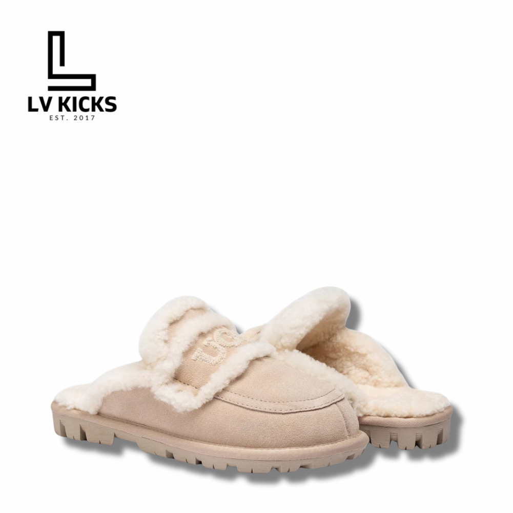 UGG chloe fluffy scuff beige