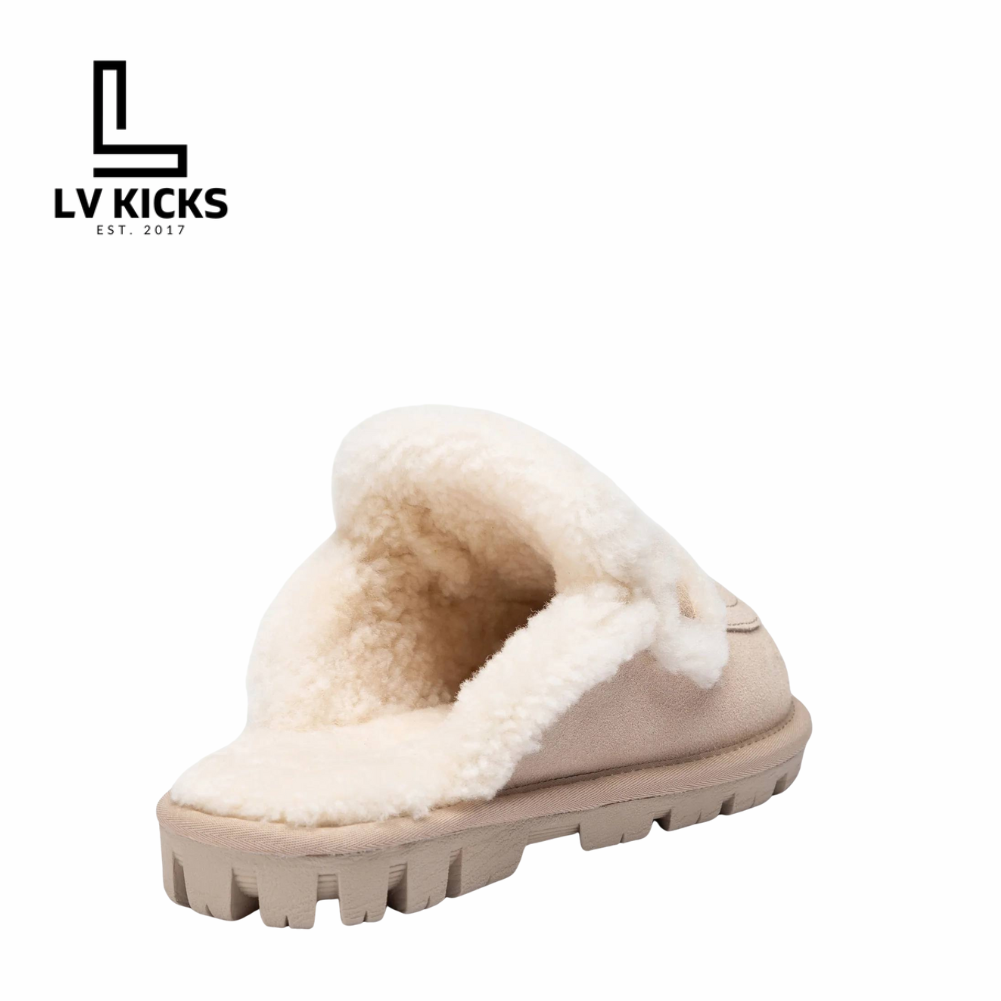 UGG chloe fluffy scuff beige