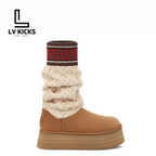 UGG Classic Sweater Letter Boot Chestnut
