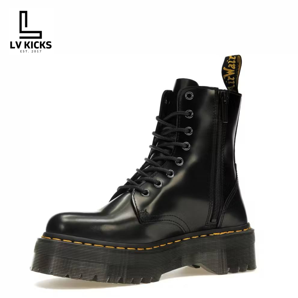 Dr. Martens Jadon Platform Boots Black Smooth Leather