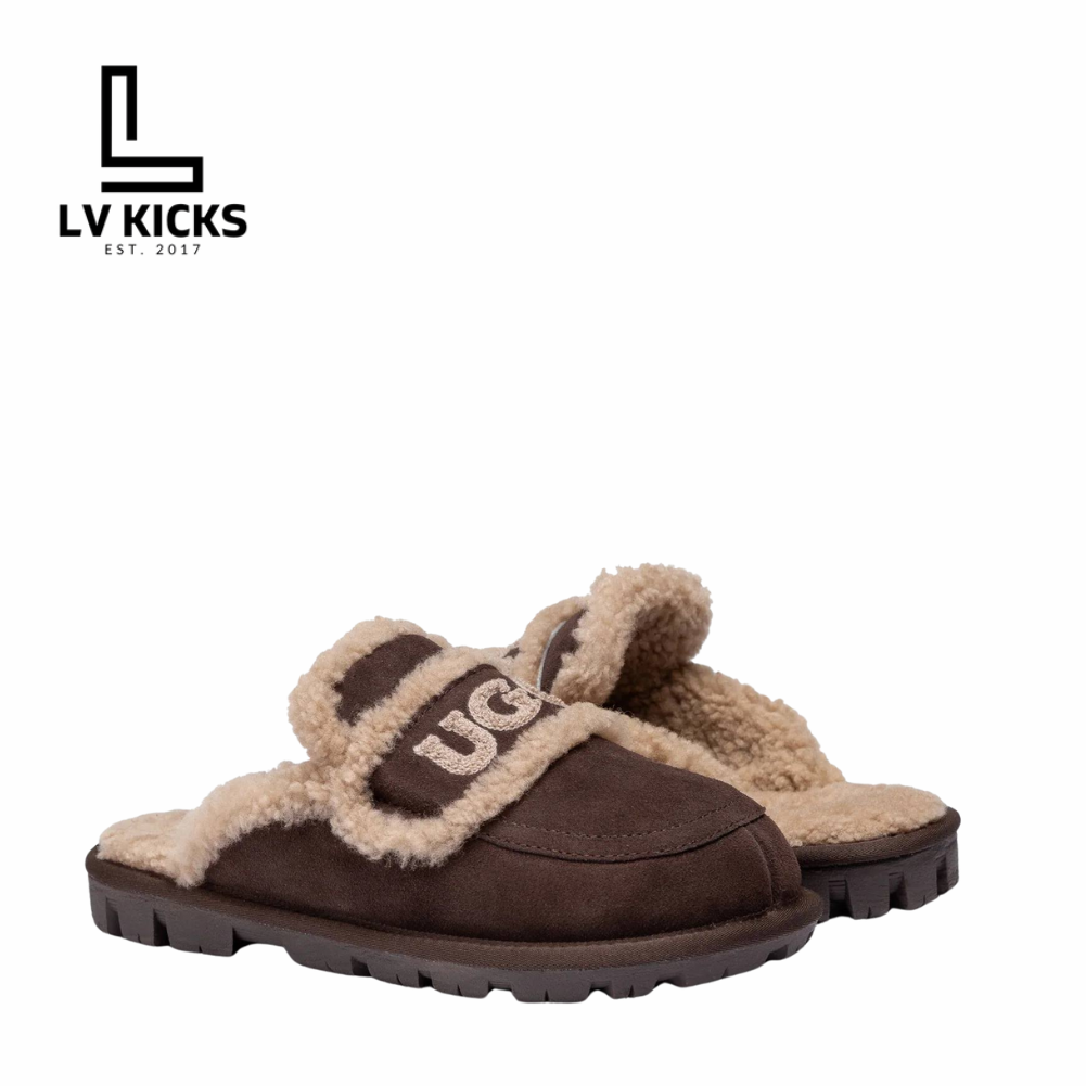 UGG chloe fluffy scuff bron