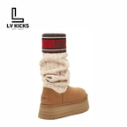 UGG Classic Sweater Letter Boot Chestnut