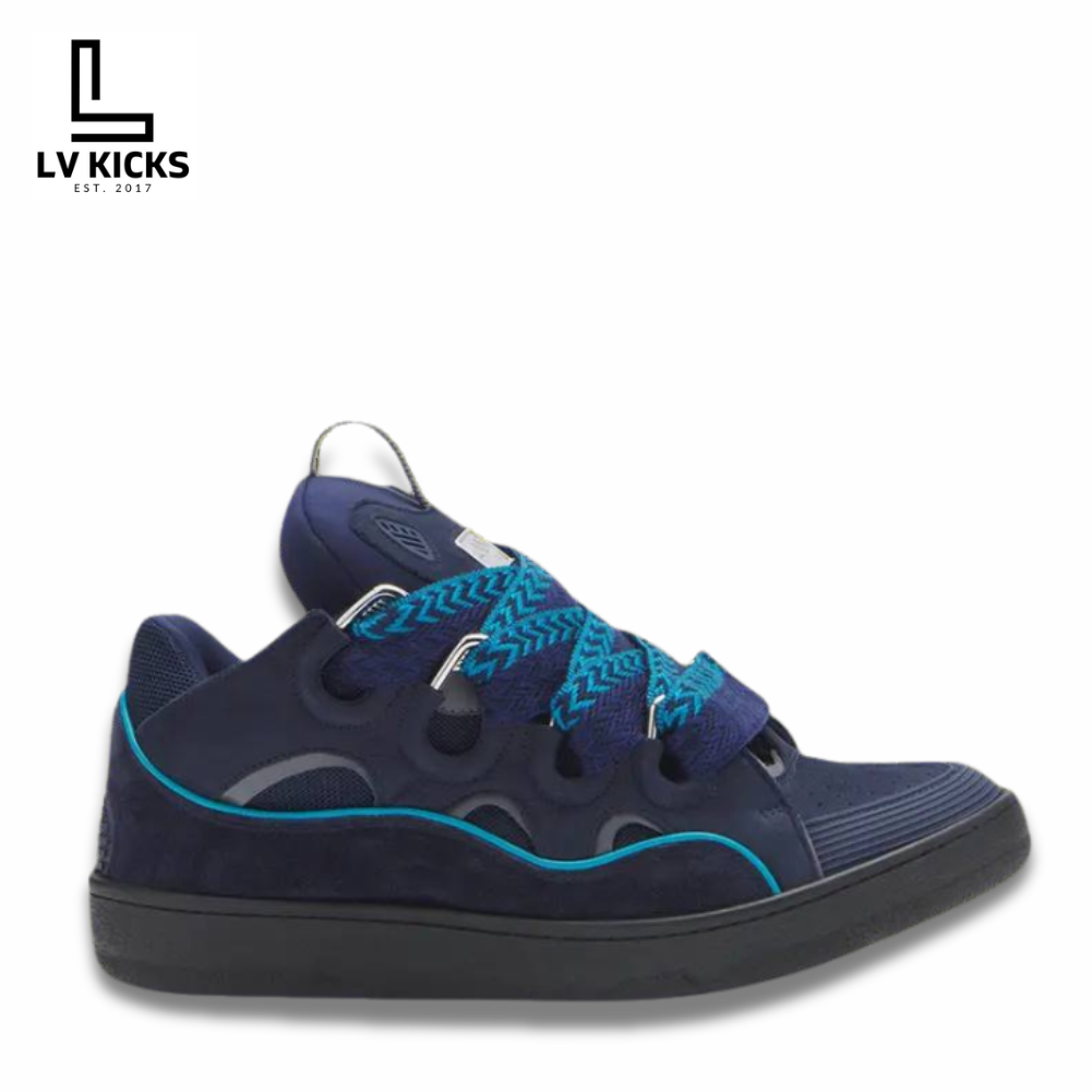 Lanvin Curb Sneakers 'Navy Blue Grey