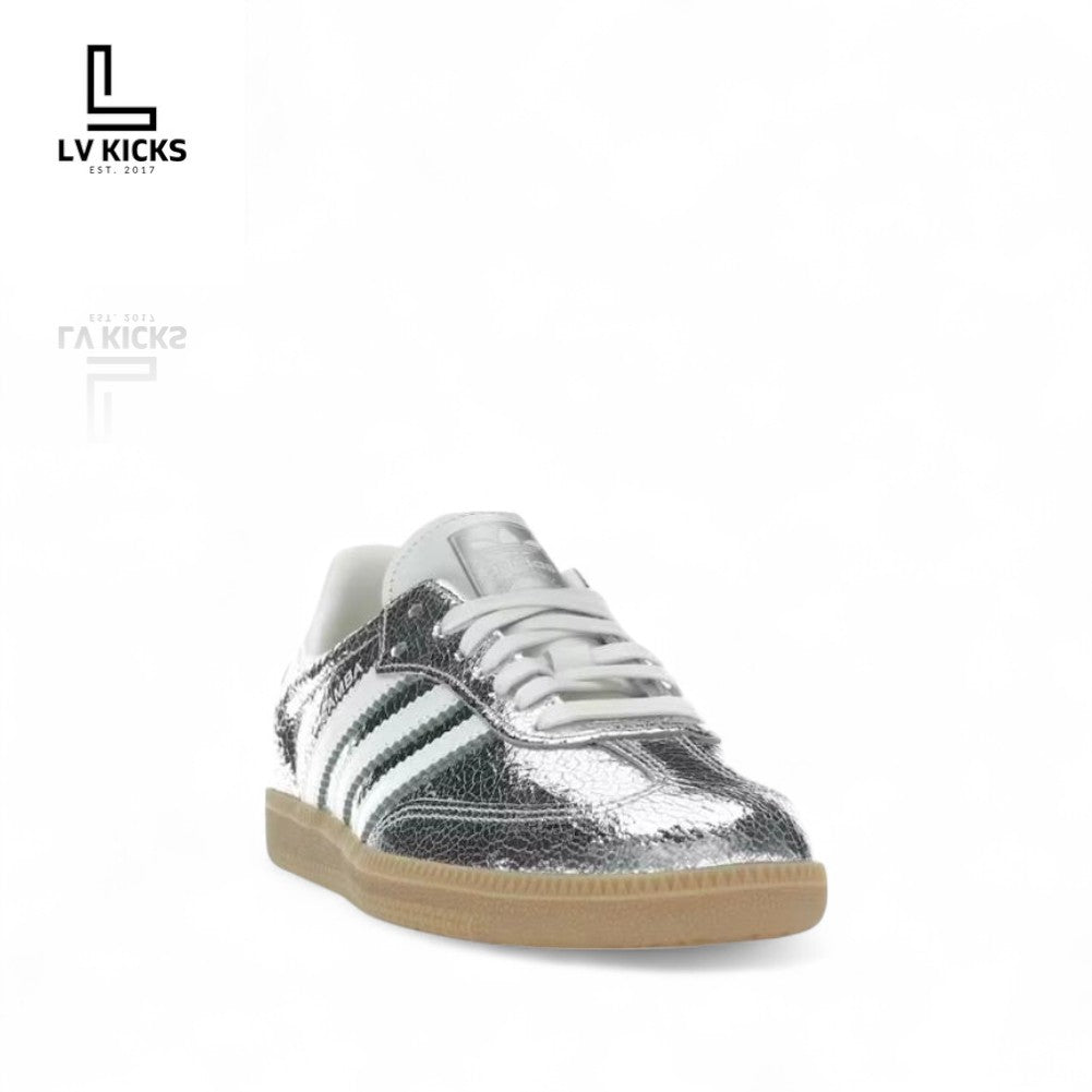 adidas Samba OG Silver Metallic Cracked Leather