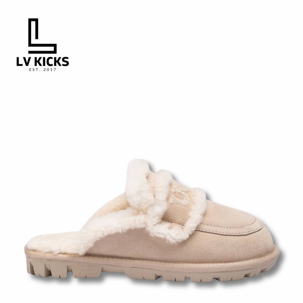 UGG chloe fluffy scuff beige