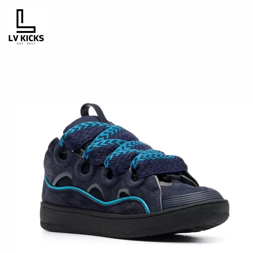 Lanvin Curb Sneakers 'Navy Blue Grey