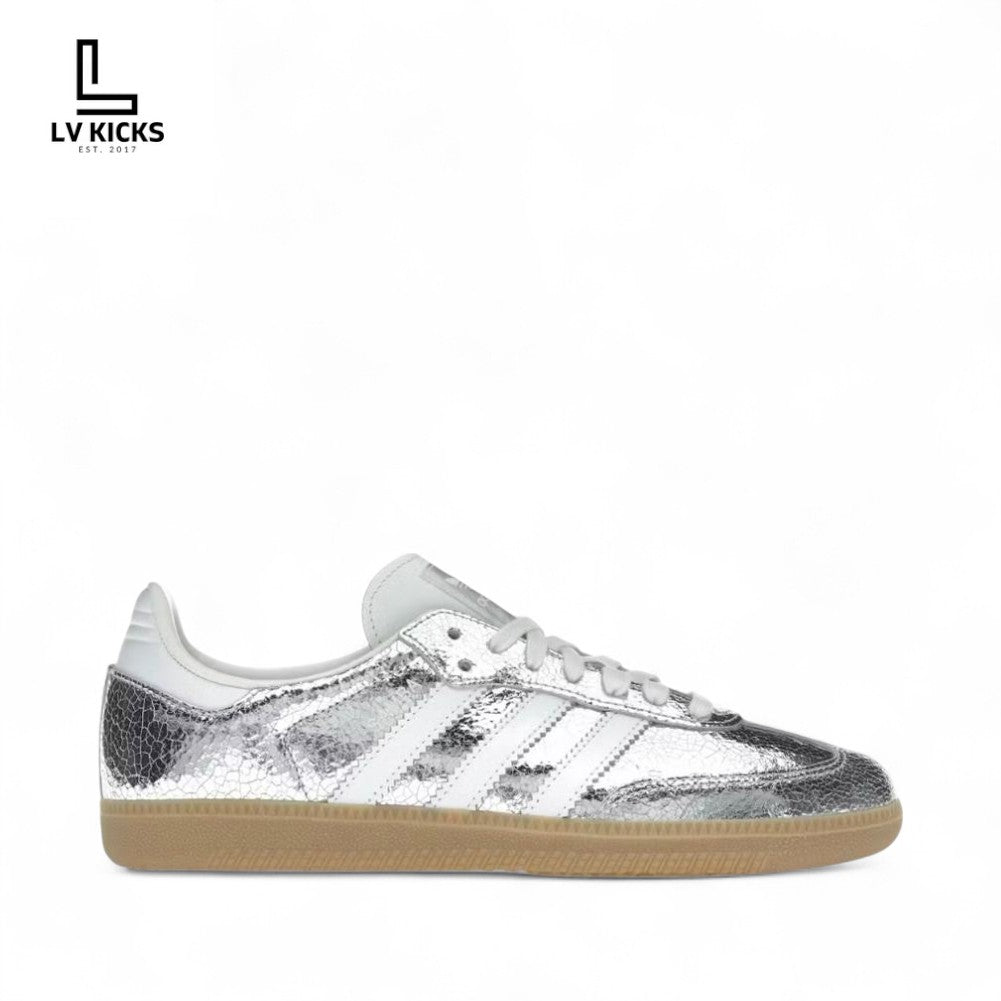adidas Samba OG Silver Metallic Cracked Leather