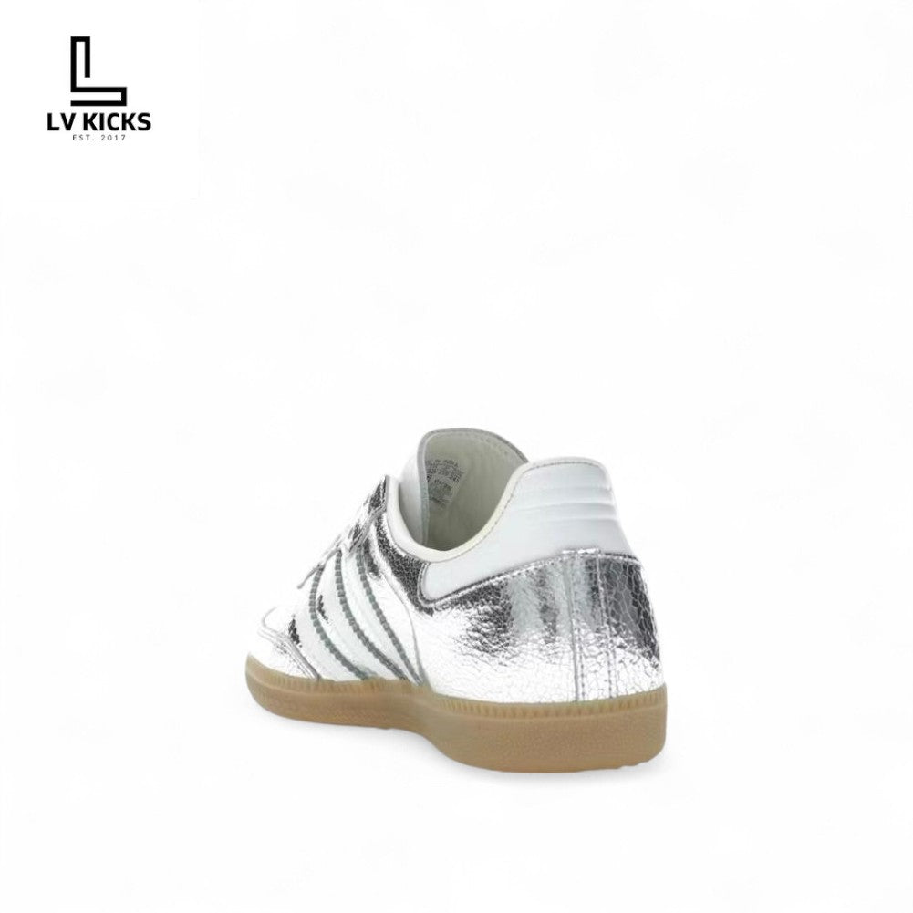 adidas Samba OG Silver Metallic Cracked Leather