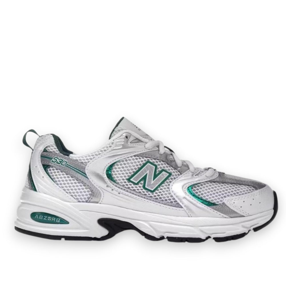 New Balance 530 White Silver Green